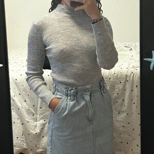 Grey Turtleneck Winter Shirt (XS/S)